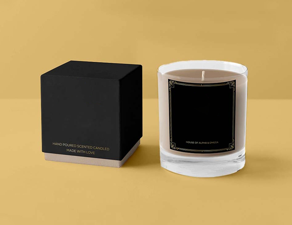 custom packaging candle labels