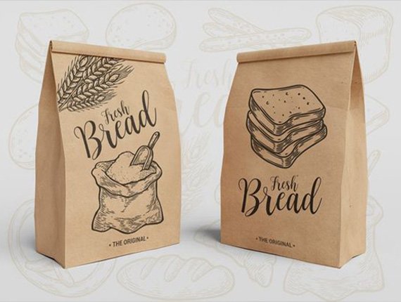 custom printed bread bags