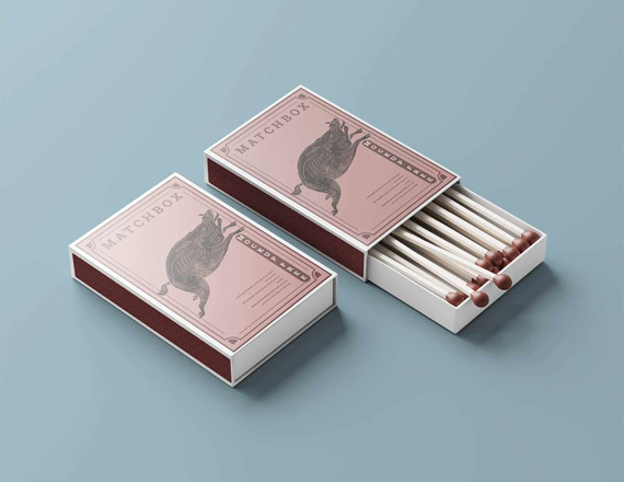 custom printed match boxes