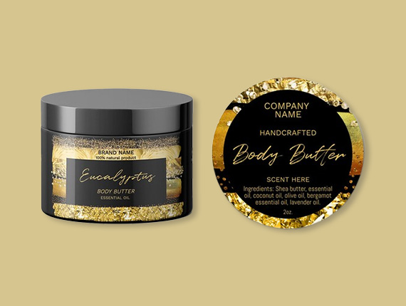 customized body butter labels
