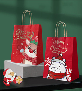 customized christmas paper bags packaging
