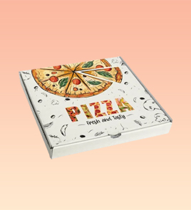 customized white pizza packaging