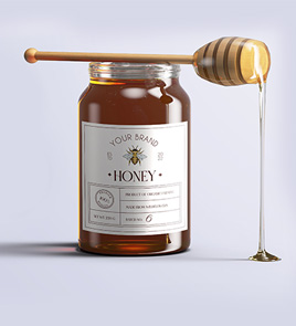 honey packaging label
