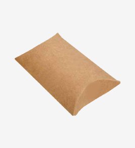 kraft pillow boxes close