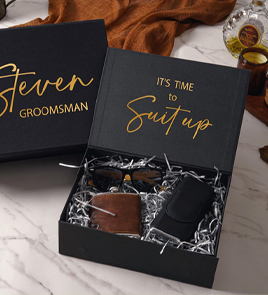 luxury groomsmen proposal packaging