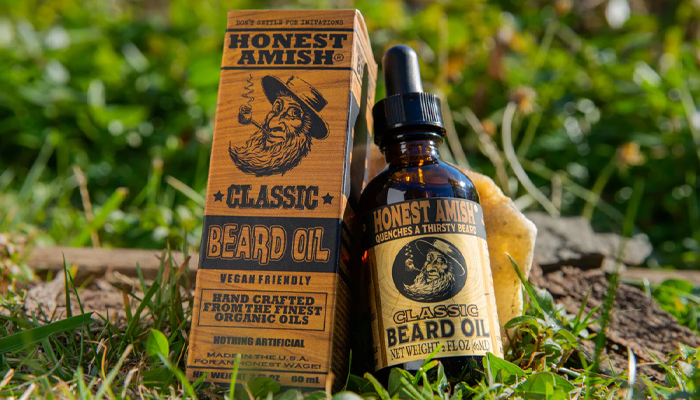 beard oil packaging design