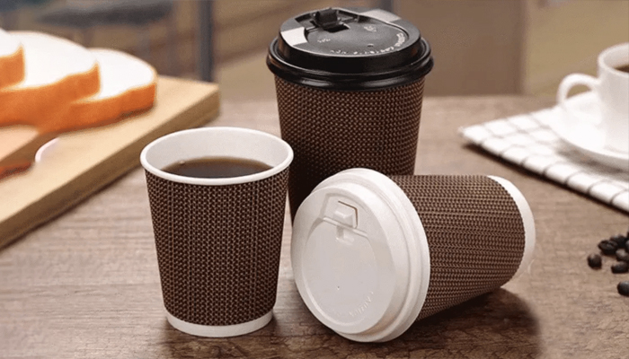 custom double wall paper coffee cups