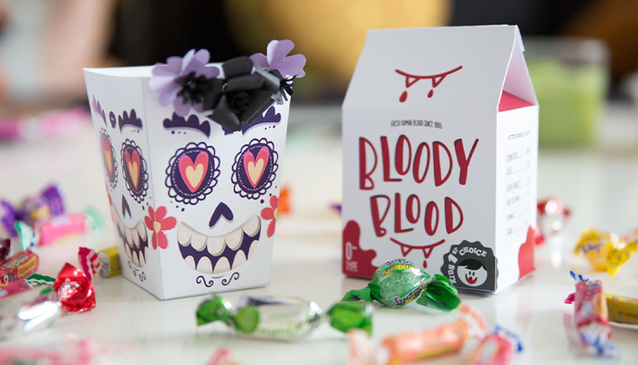 printed halloween treat boxes