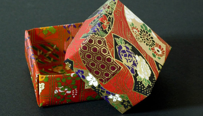 printed origami boxes with lid