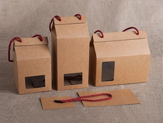 personalized kraft paper boxes with window