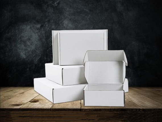 premium white corrugated box