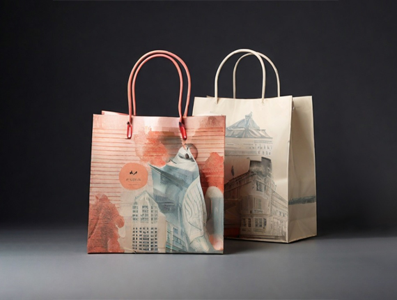 printed paper shopping bags