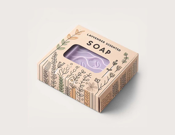 printed square soap packaging
