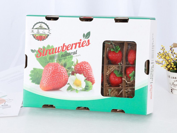 printed strawberry packaging
