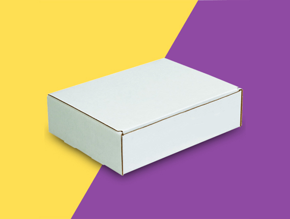 small white mailing boxes