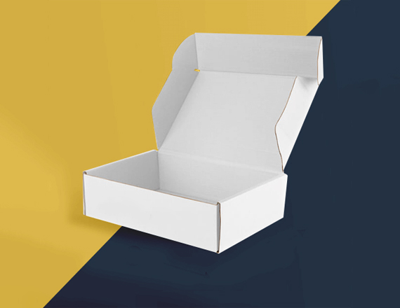 white mailing boxes