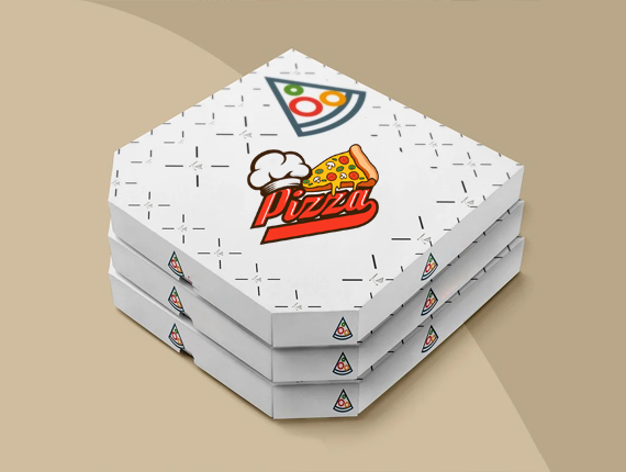 white pizza packaging