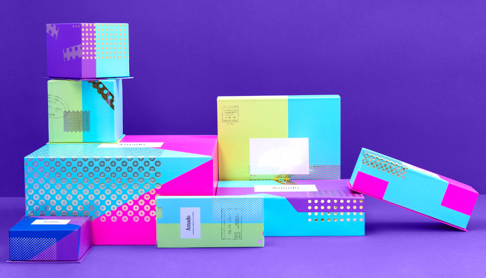 colored gift boxes