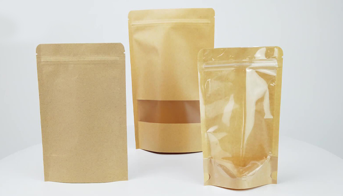 kraft mylar bags with window