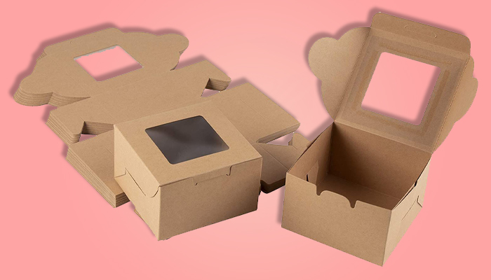personalized kraft paper boxes with window