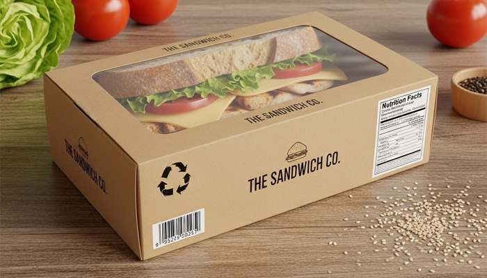 kraft sandwich packaging boxes wholesale